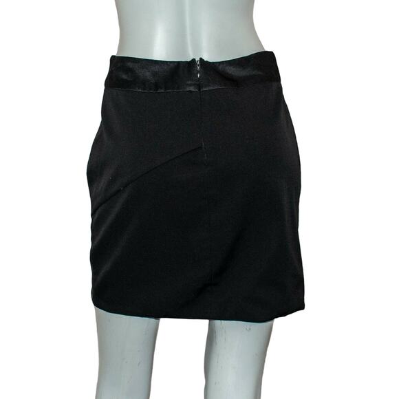 The Kooples Women's Layer Black Mini Skirt Wool Size 36 - Picture 4 of 8